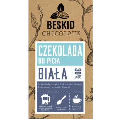 Czekolada Beskid Chocolate biała czekolada do picia. Pudełko. Sklep mundonovo.pl