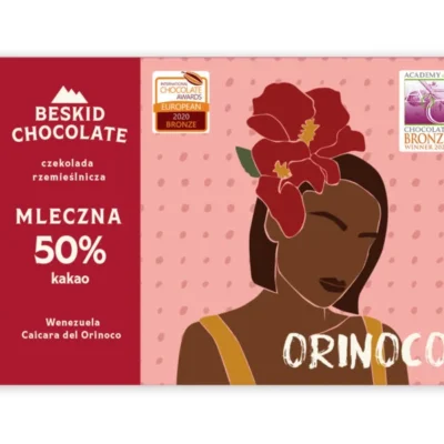 Czekolada Beskid Chocolate mleczna Wenezuela Caicara. Pudełko z okienkiem. Sklep mundonovo.pl